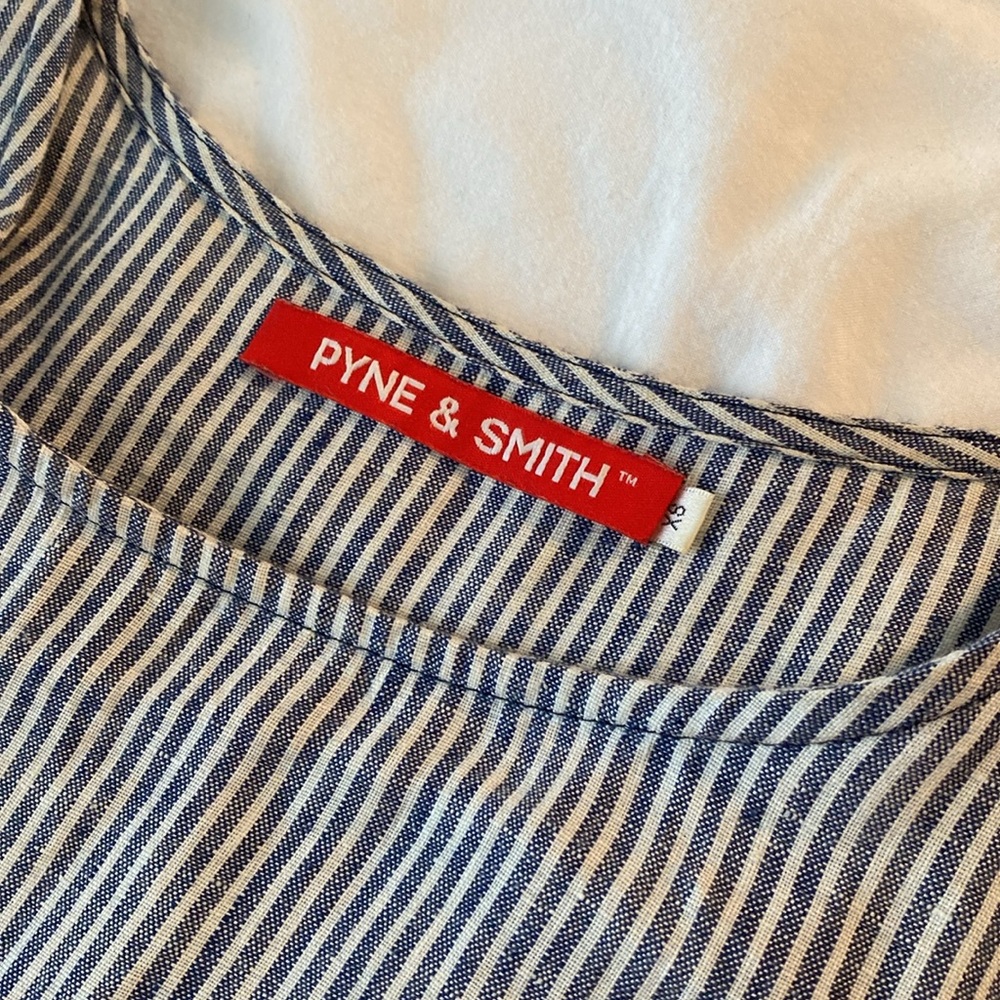 Classic striped linen dress